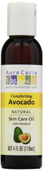 Aura Cacia avocado skin care oil bottle for deep moisture and softness.