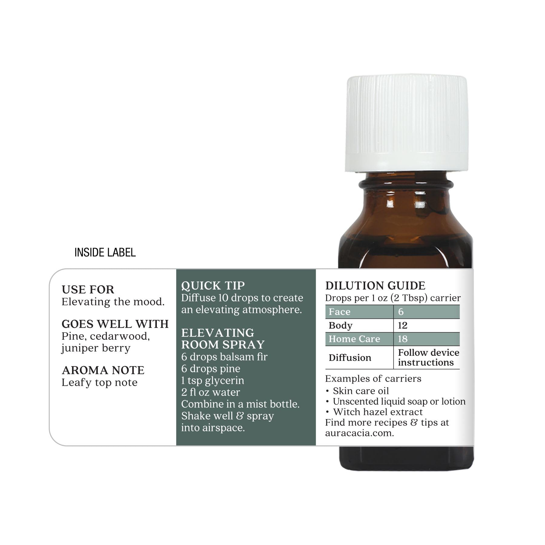Aura Cacia Balsam Fir Needle therapy option for centering moments.
