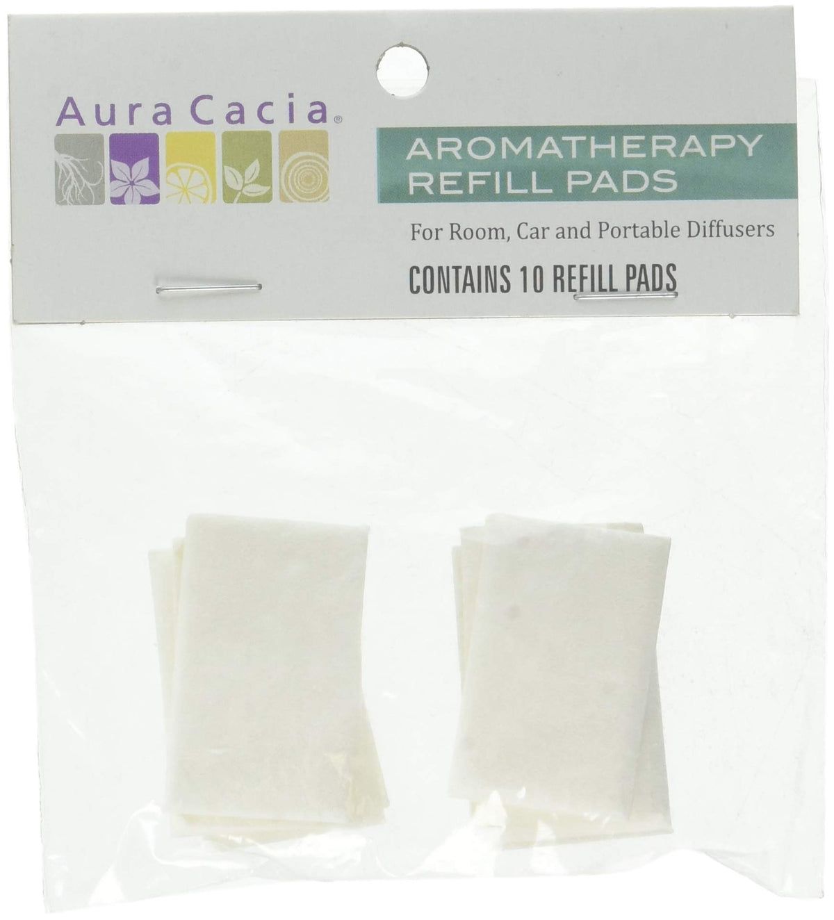Aura Cacia car diffuser replacement filter 10-pack for easy in-car aroma diffusion