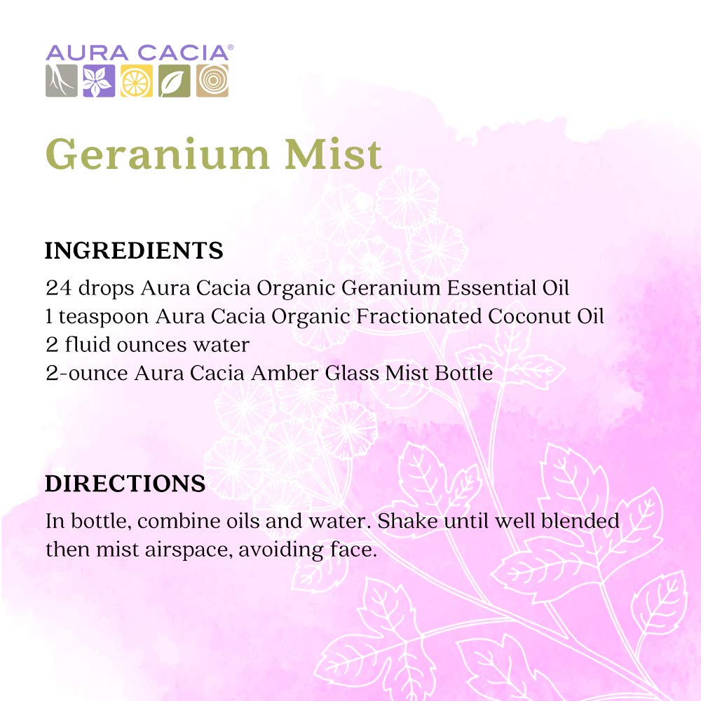 Soft-lit scene with geranium aroma for spa and perfumery use.