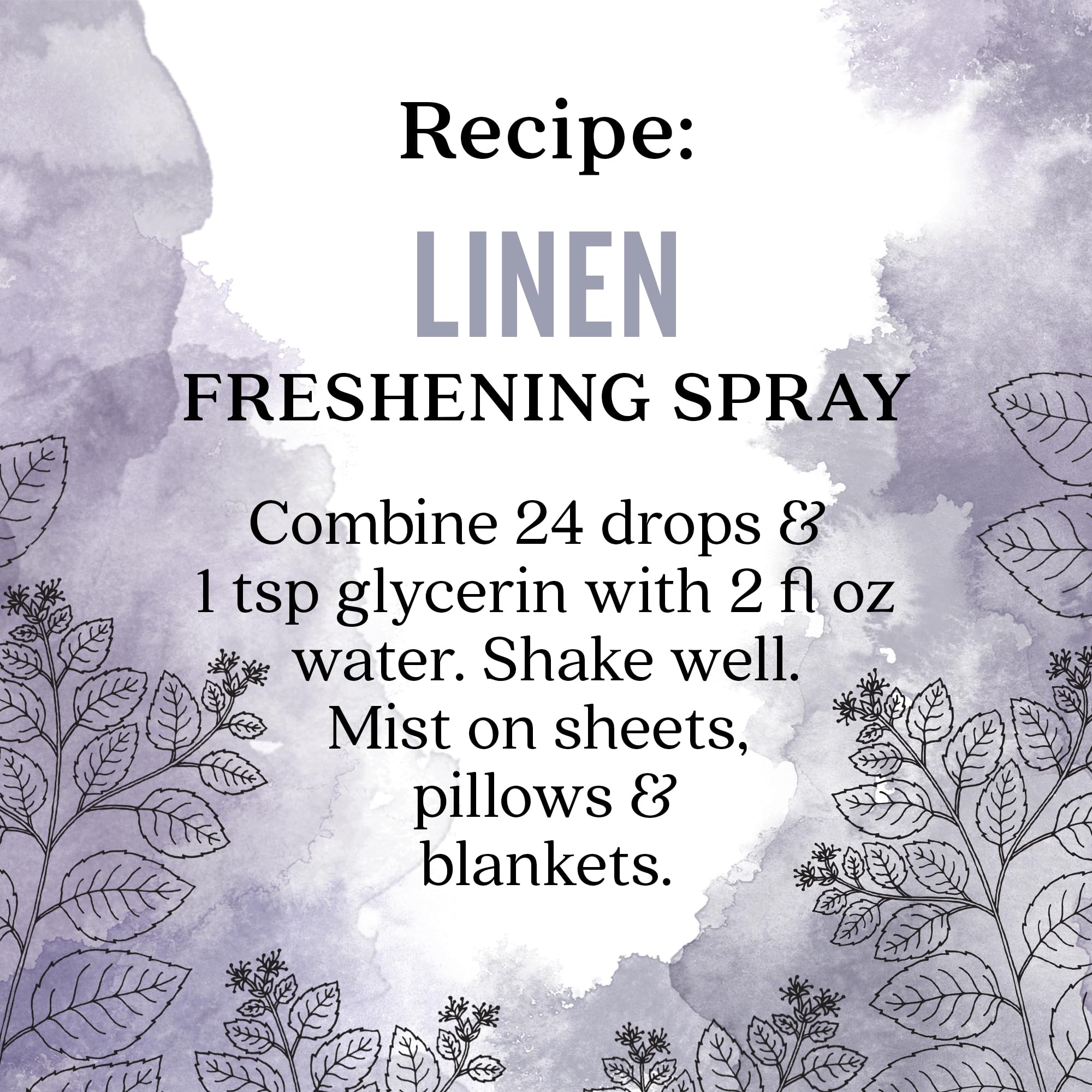 Aura Cacia Linen bottle shows blue tansy and chamomile hues signaling botanical integrity.