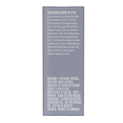 Aura Cacia Linen label closeup highlights natural color from botanicals.