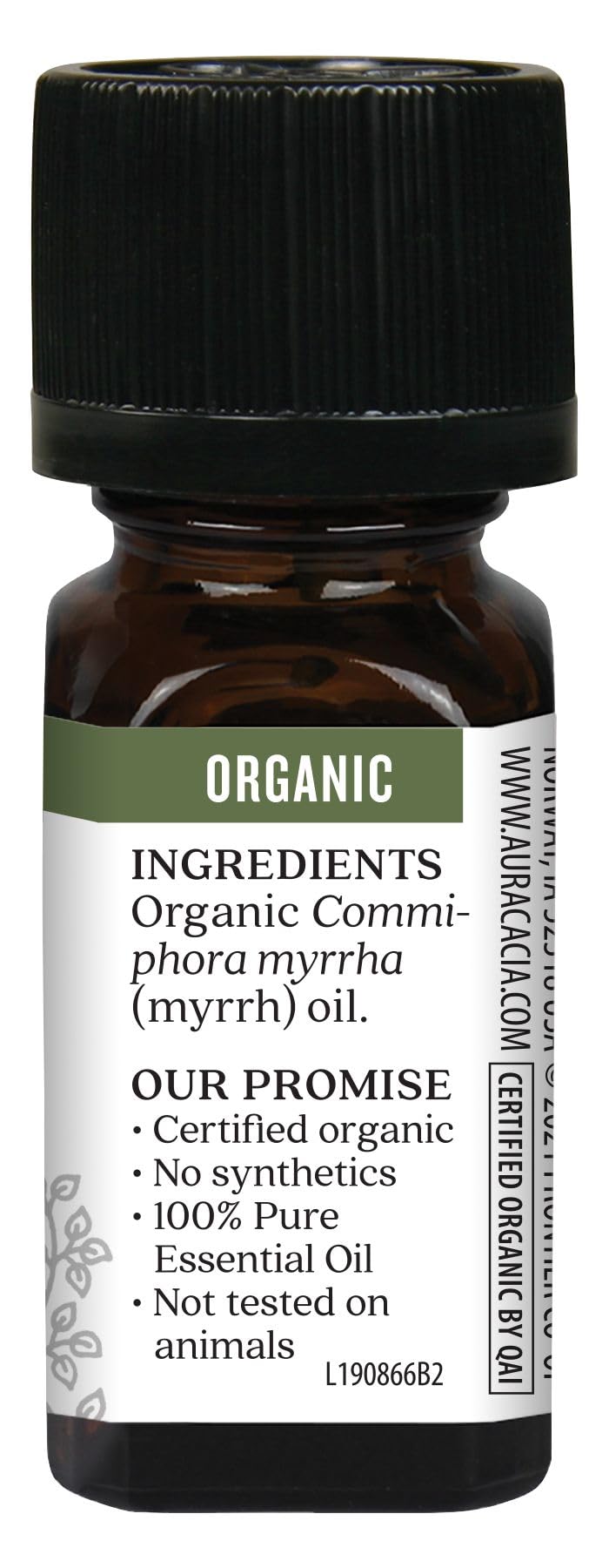 Aura Cacia Organic Myrrh Oil suitable for skincare routines