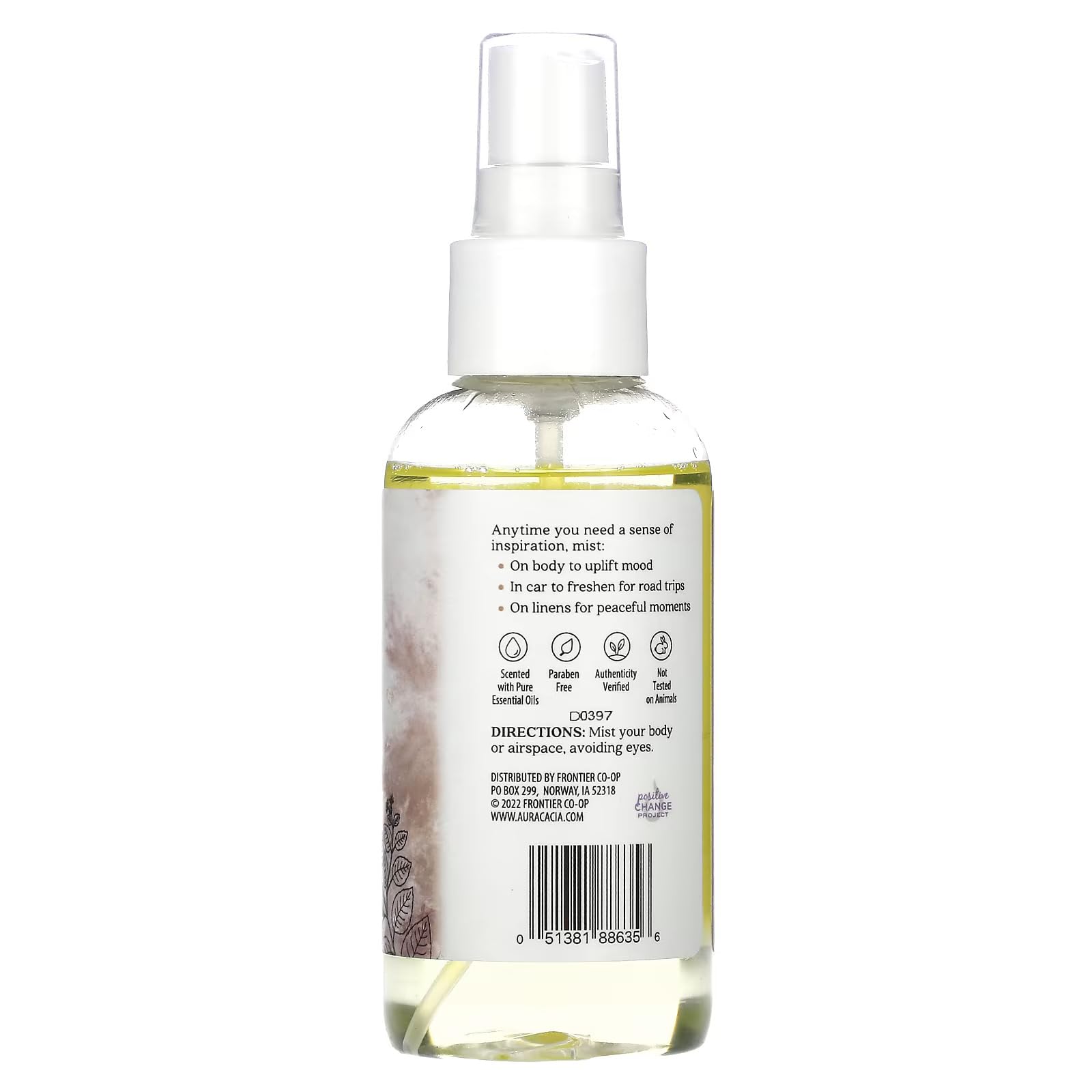 Aura Cacia Patchouli Sweet Orange Aromatherapy Mist room scene for calm ambiance