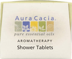 Aura Cacia purifying eucalyptus tablets in shower release a spa-like aroma during your routine.