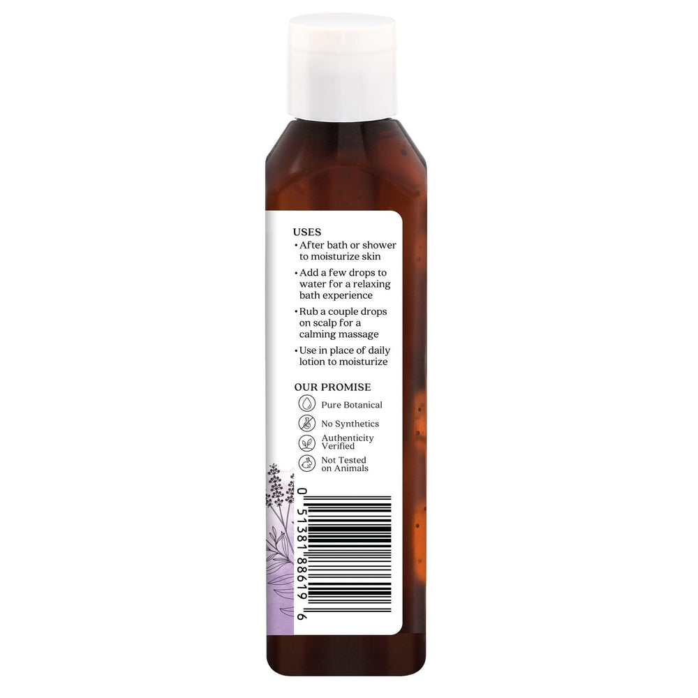 Aura Cacia Relaxing Lavender oil during massage for soothing skin