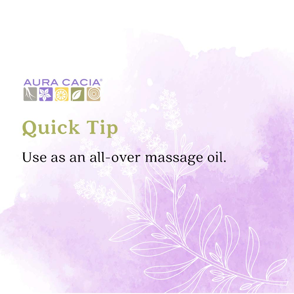 Aura Cacia Relaxing Lavender palm spill shows fragrance release.