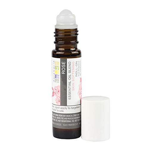 Aura Cacia Rose Roll-On packaging displayed for easy shopping.
