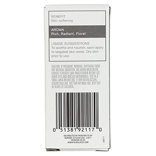 Aura Cacia Rose Roll-On with twist cap demonstrating convenient roll-on format.