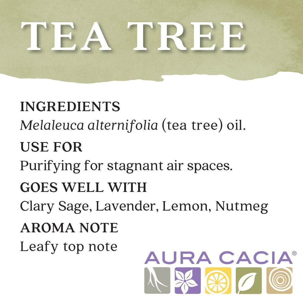 Aura Cacia Tea Tree Oil diffuser-ready for purifying aroma