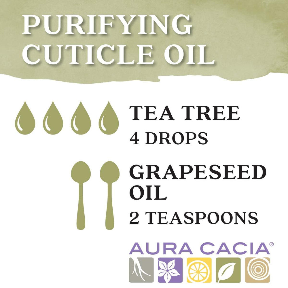 Aura Cacia Tea Tree Oil enhances nail care routines