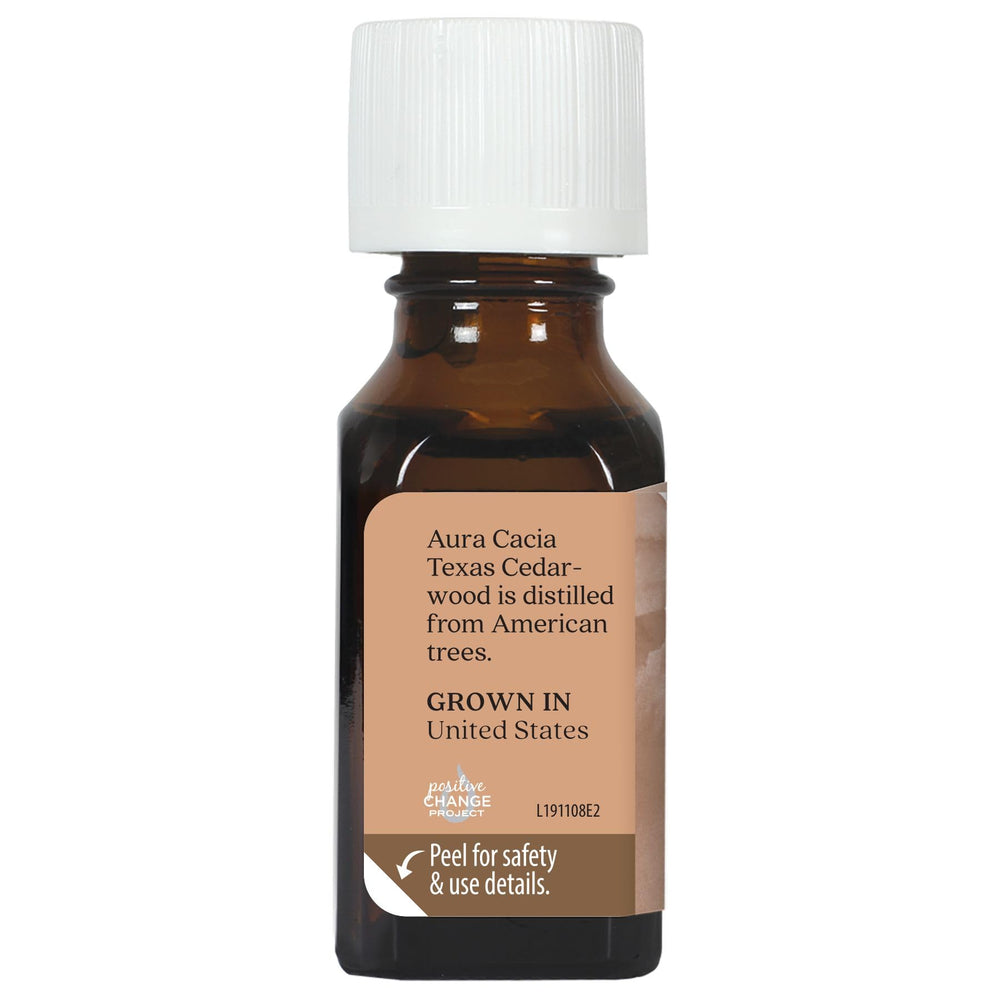 Aura Cacia Cedarwood massage oil base for DIY skincare blends
