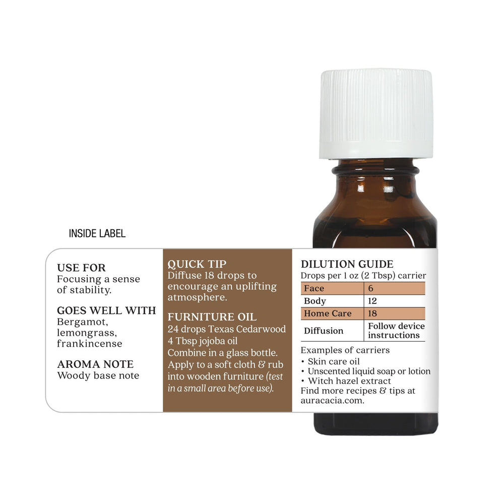 Aura Cacia packaging highlights USA sourcing and sustainability