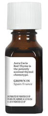 Aura Cacia Thyme Red diffuser blend image suggests aromatic room fragrance.