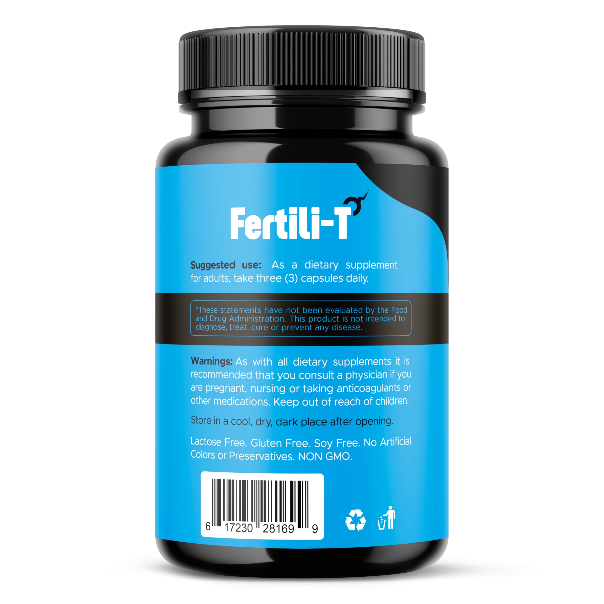 Aura Vitamins Fertili-T bottle on dresser as part of daily wellness routine.