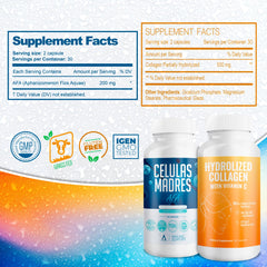 Aura Vitamins Mega Antioxidant Bundle bottle pour shows easy daily regimen.