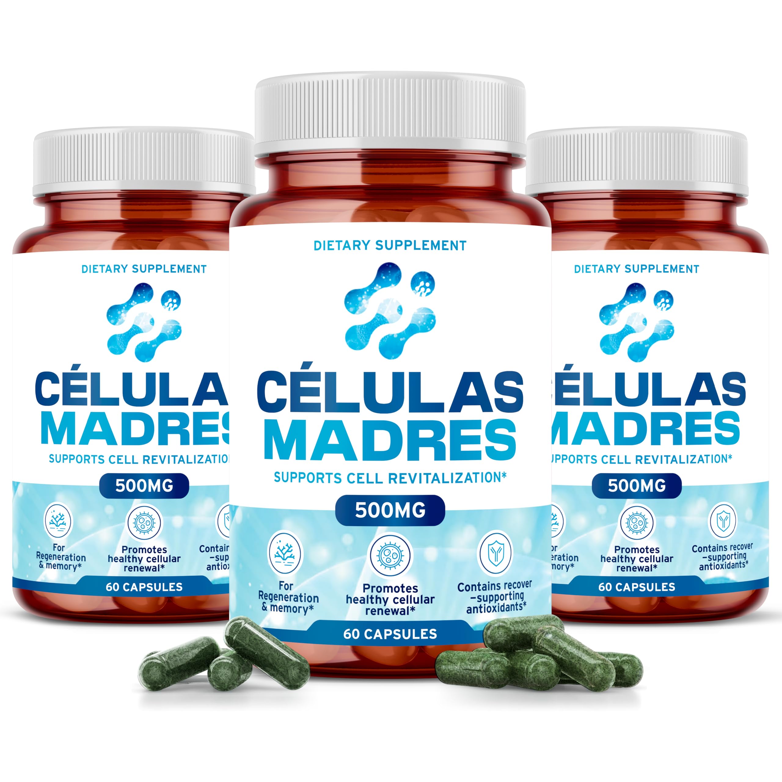 AURA VITAMINS Stem Cell 500mg bottle on countertop for daily vitality