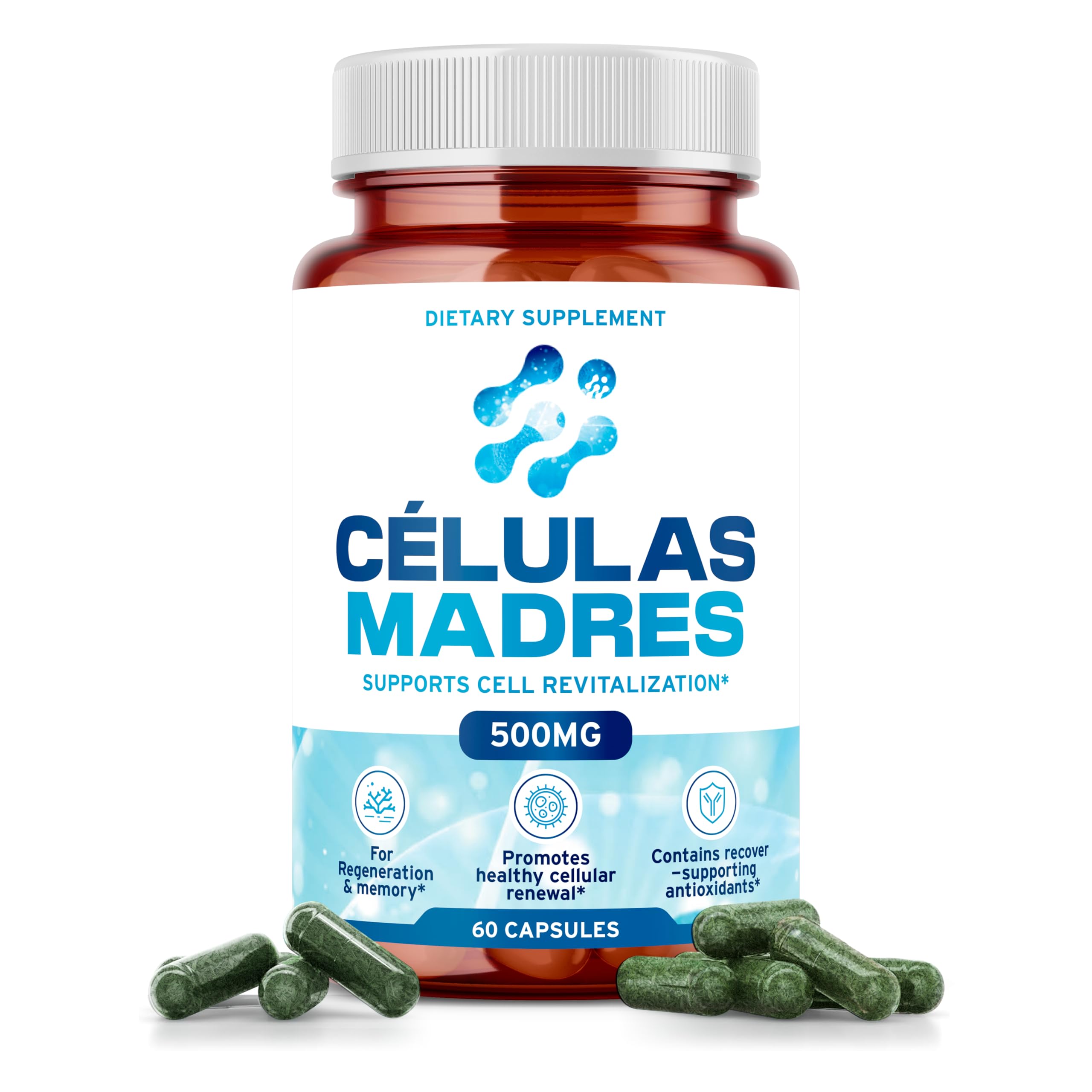 Aura Vitamins Stem Cell 500mg bottle promotes daily vitality and renewal.