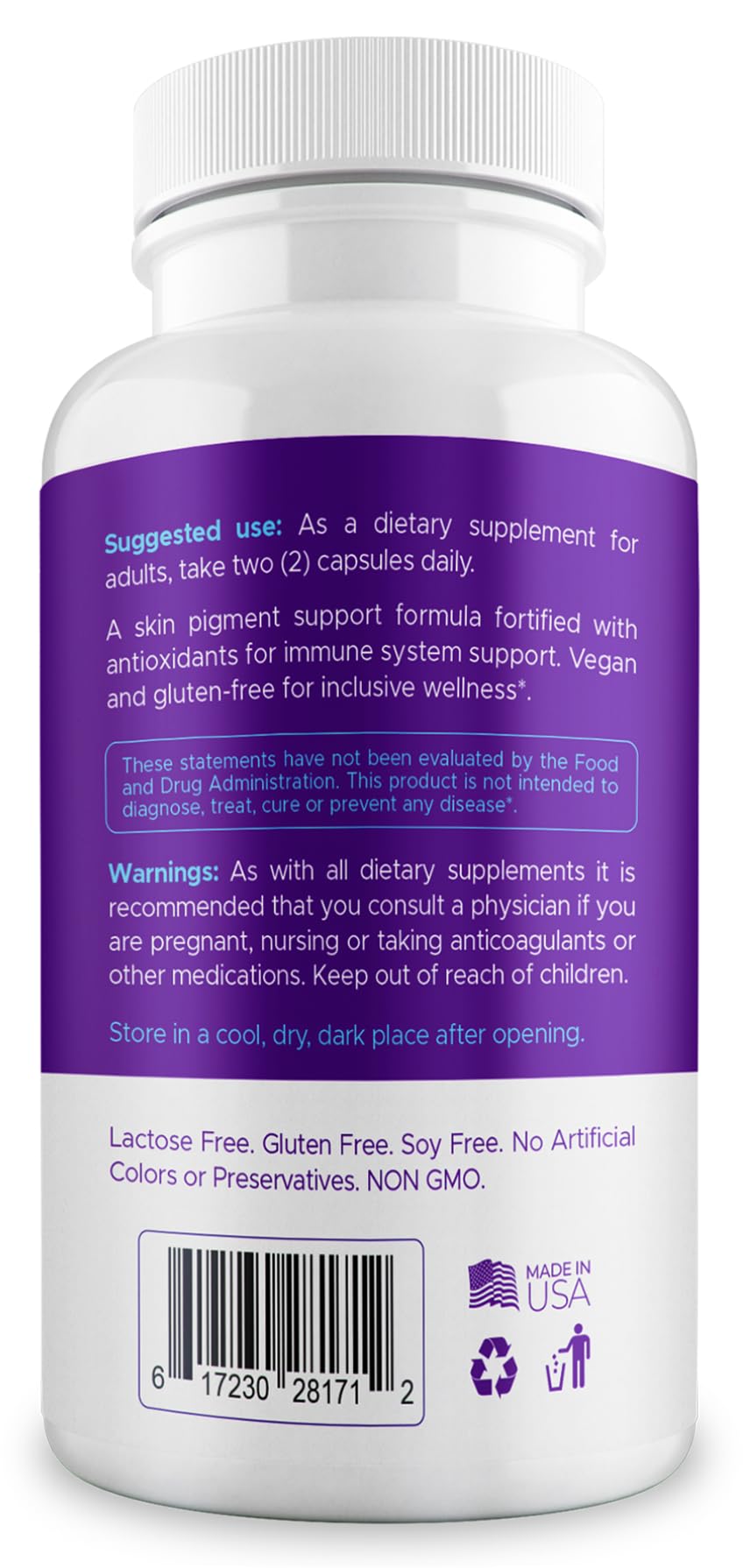 Aura Vitamins Vitiligo Capsules ingredients highlight antioxidant blend