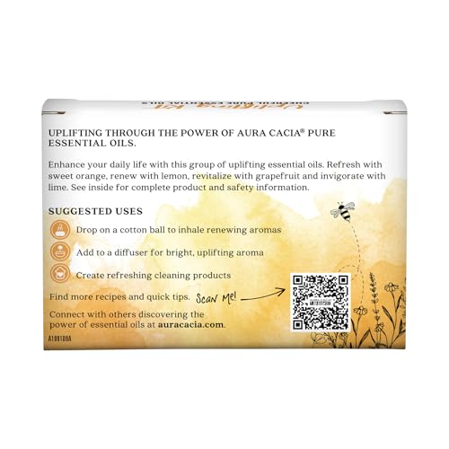 Aura Cacia Grapefruit bottle for revitalizing mood and scent
