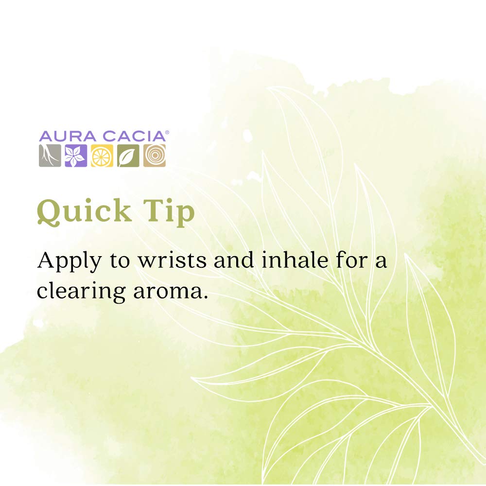 Aura Cacia Eucalyptus Roll-On travel size demonstrates portability for quick aromatherapy.