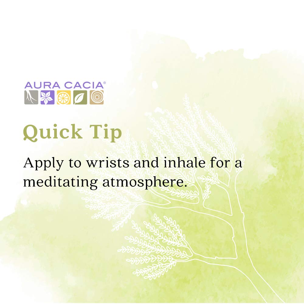 Aura Cacia Frankincense Roll-On apricot kernel oil carrier supports skin-friendly absorption.