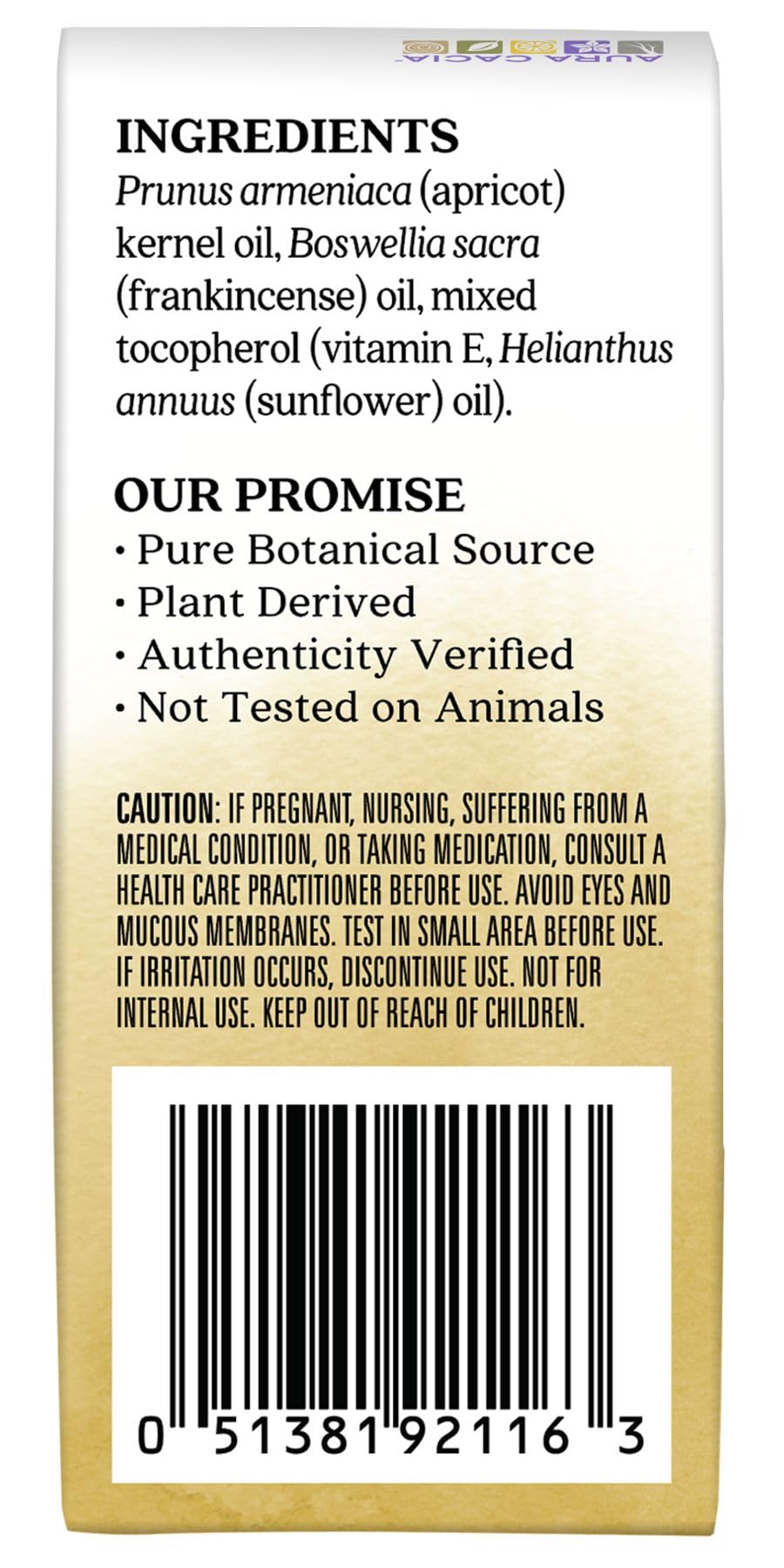 Aura Cacia Frankincense Roll-On applied to the wrist for quick inhalation.