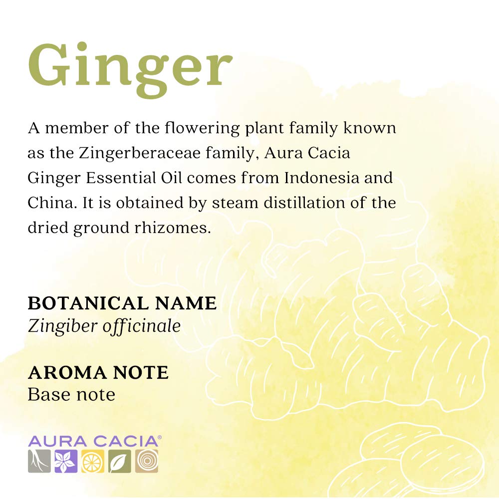 Aura Cacia Ginger diffusing to create a soothing atmosphere.