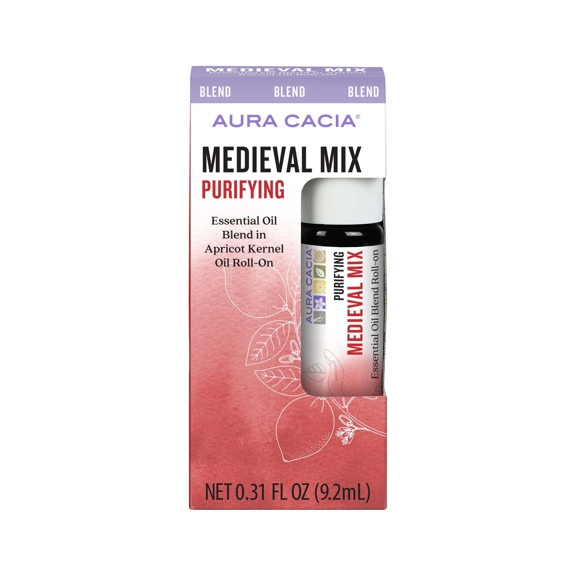 Aura Cacia Medieval Mix lavender roll-on for on the go relaxation and soothing scent
