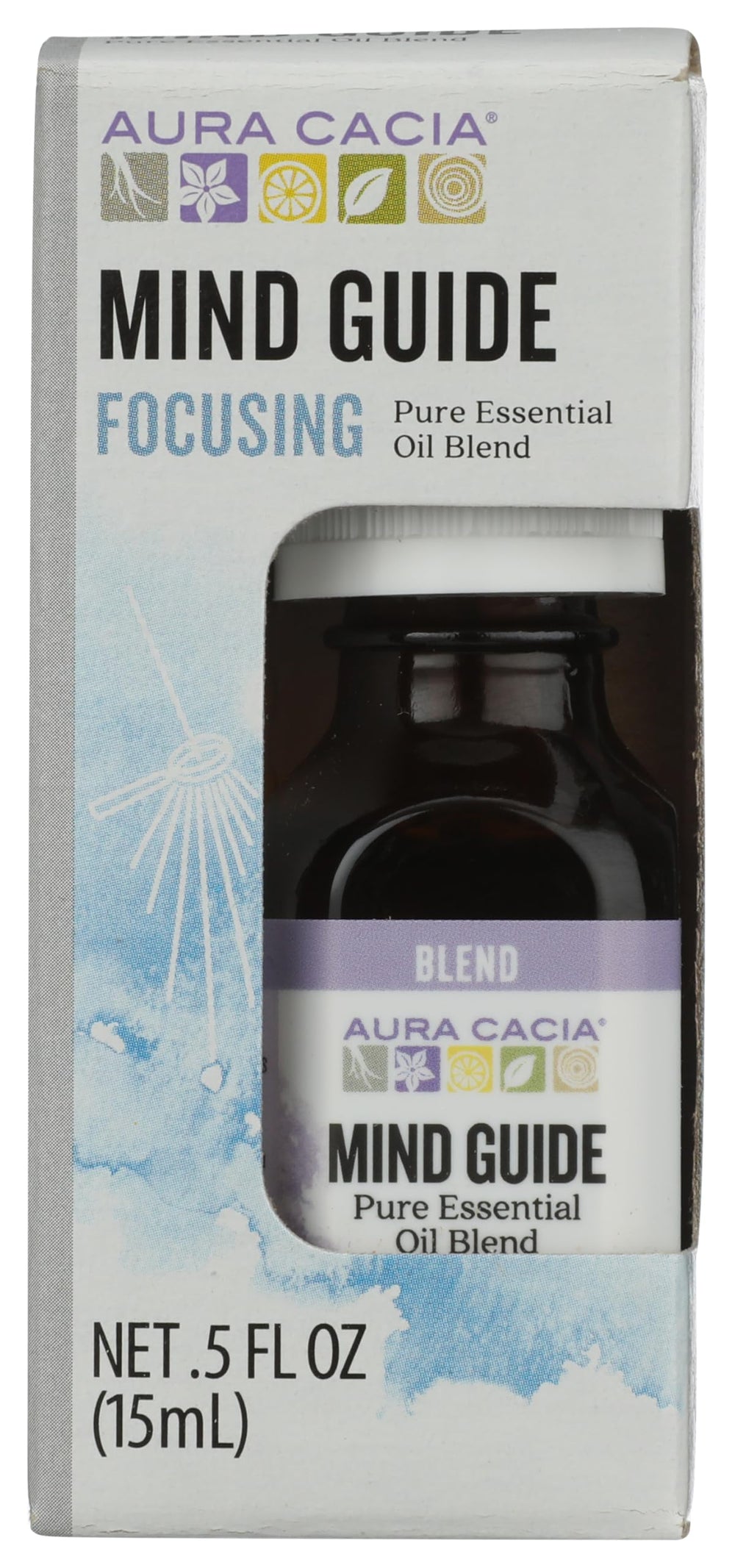 Aura Cacia Mind Guide bottle pour offers portable focus aroma for quick moments