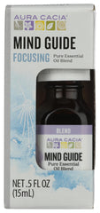 Aura Cacia Mind Guide bottle pour offers portable focus aroma for quick moments