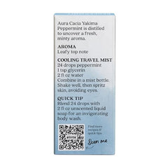 Aura Cacia Peppermint Oil box displays premium packaging for gift-ready wellness.