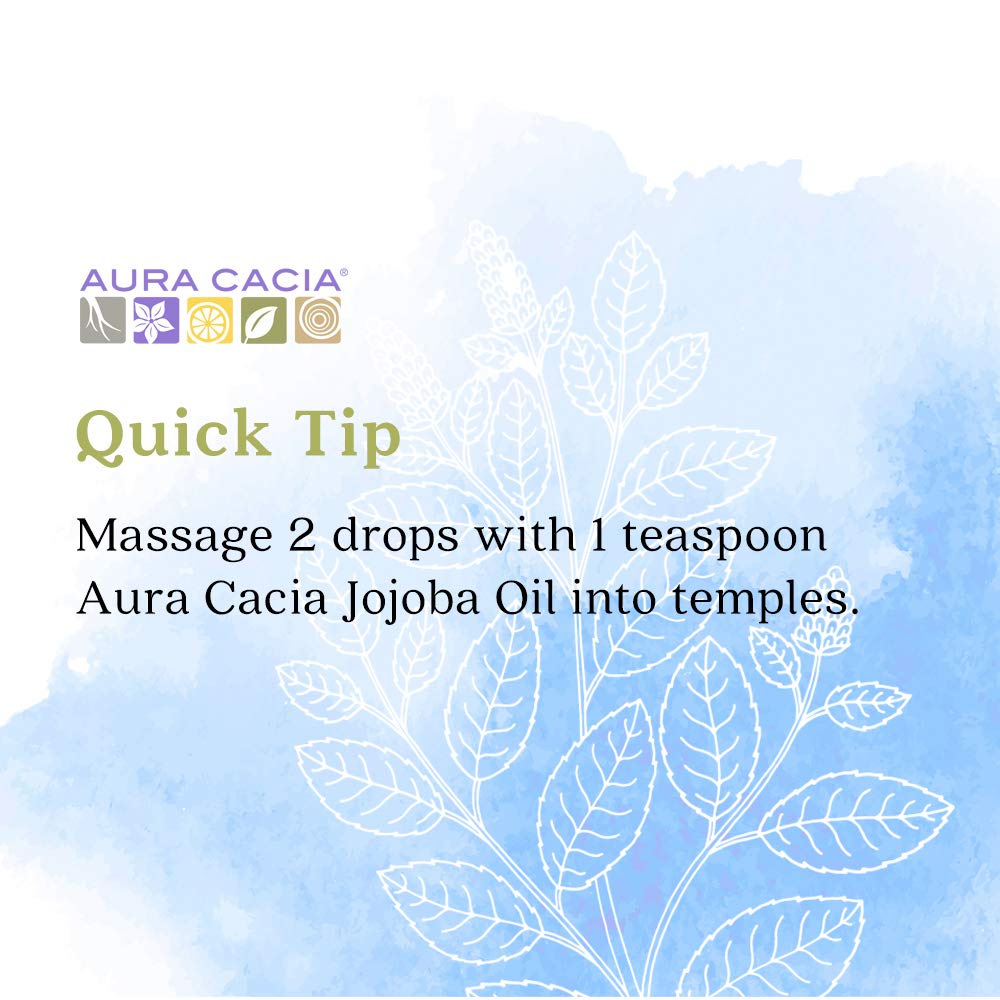 Aura Cacia peppermint oil cooling scent energizing routines.