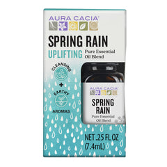 Aura Cacia Spring Rain bottle with pure essential oil blend for a gentle room refresh.