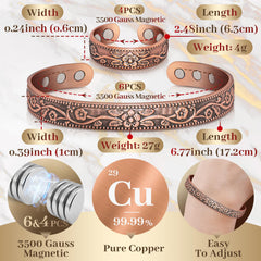 Auramag adjustable semi-open bracelet for comfortable fit.