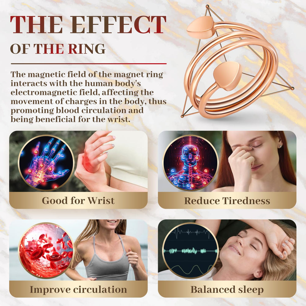 Hypoallergenic copper ring, lead- and nickel-free for sensitive skin.
