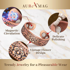 Auramag Magnetic ring 3500 Gauss demonstrates potential support for circulation.
