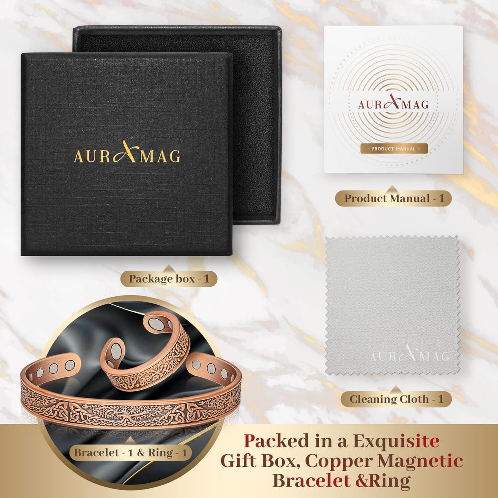 Auramag meticulously boxed copper jewelry presents a thoughtful gift idea