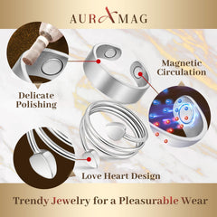 Auramag pure copper close-up highlighting hypoallergenic and durable craftsmanship.