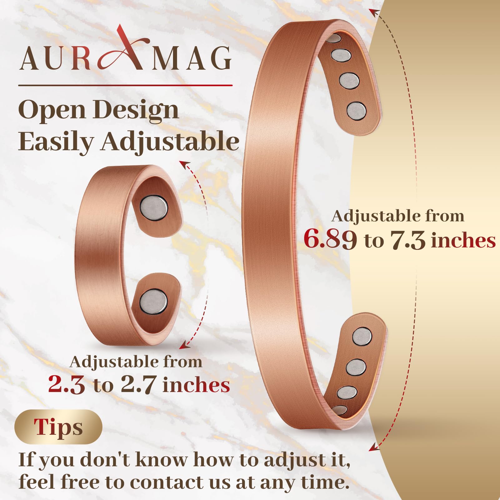 Unisex Auramag magnetic jewelry styled with a casual outfit.