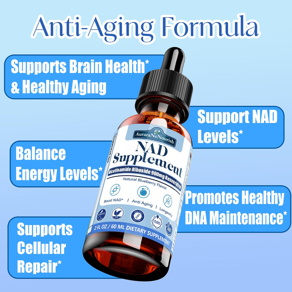 Dropper-drops dosing AuraraNeNourish NAD liquid for precise daily use
