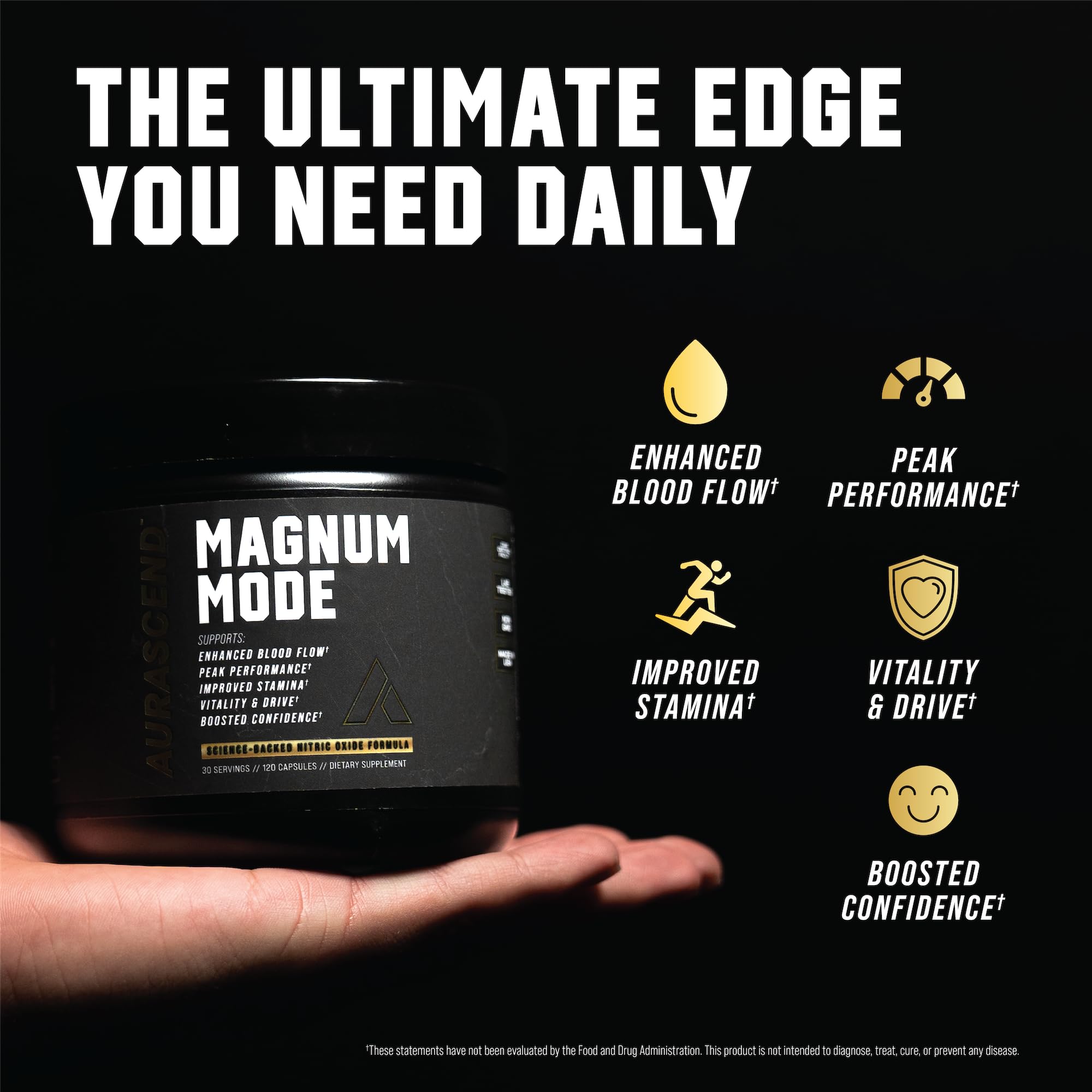 Aurascend Magnum Mode Setria L-Glutathione detail highlights antioxidant support.