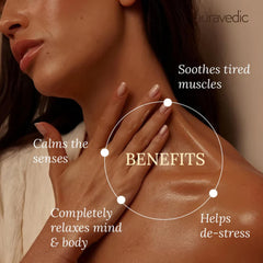 Auravedic oil delivers a non-greasy glide for smooth full-body massage