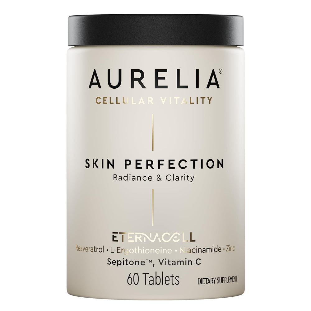 AURELIA Skin Perfection bottle for daily anti-aging support and easy supplementation.