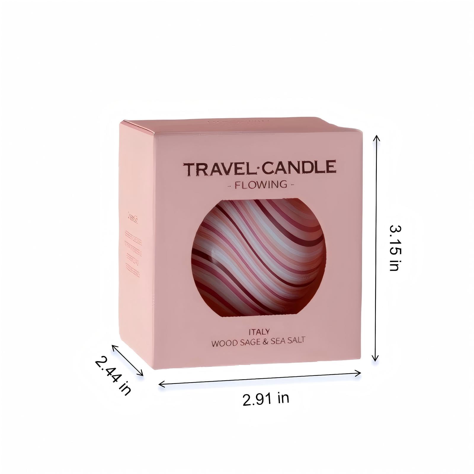 Aurestan spherical candle with striped pattern adds elegant home decor.