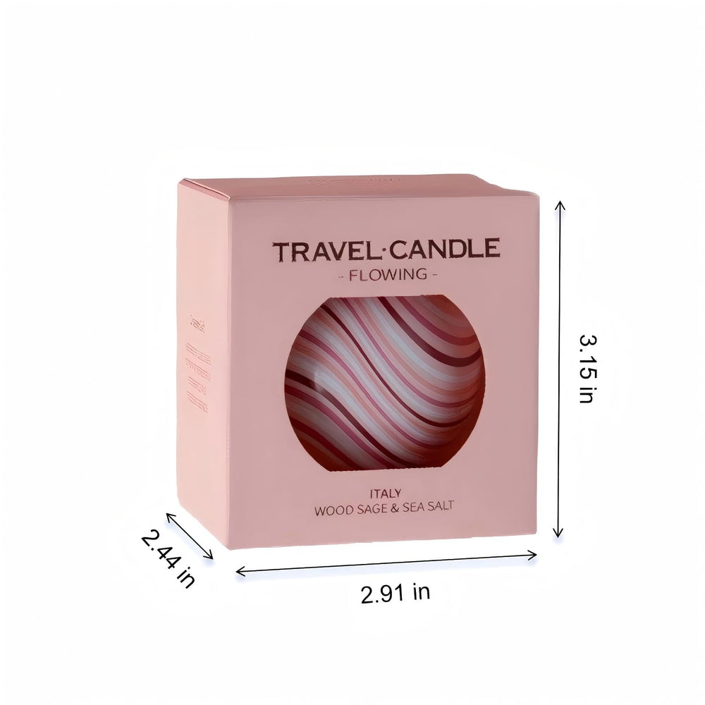 Aurestan spherical candle with striped pattern adds elegant home decor.
