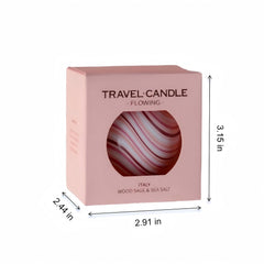Aurestan spherical candle with striped pattern adds elegant home decor.