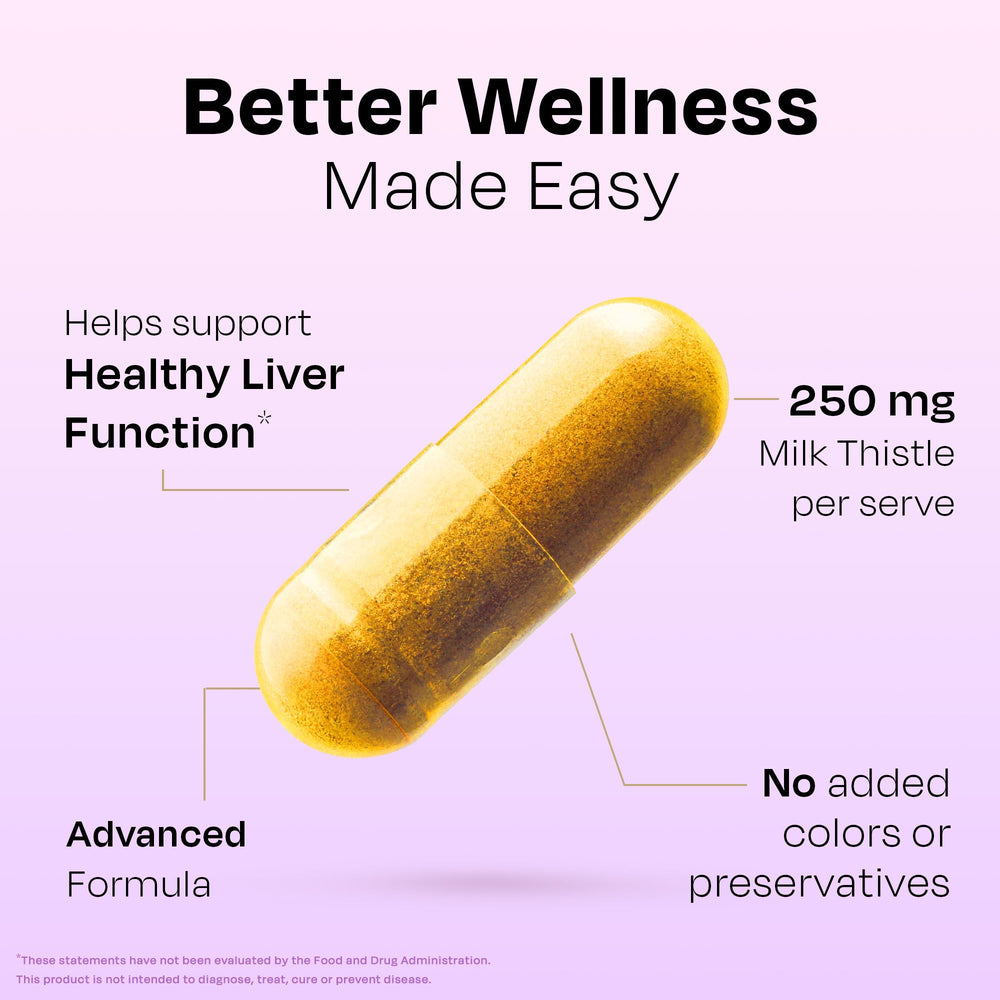 Auric Milk Thistle bottle with glass of water for simple ingestion