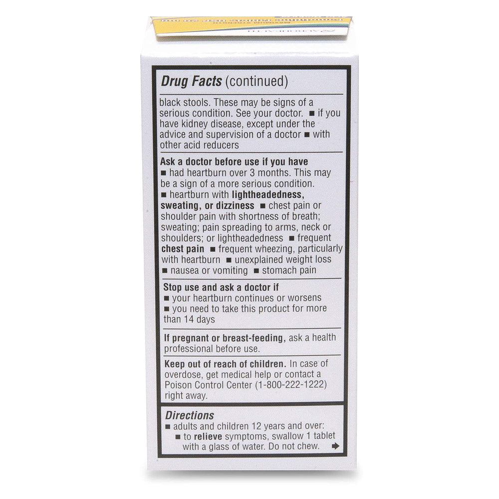 Aurohealth Famotidine 20mg box opened to reveal blister pack