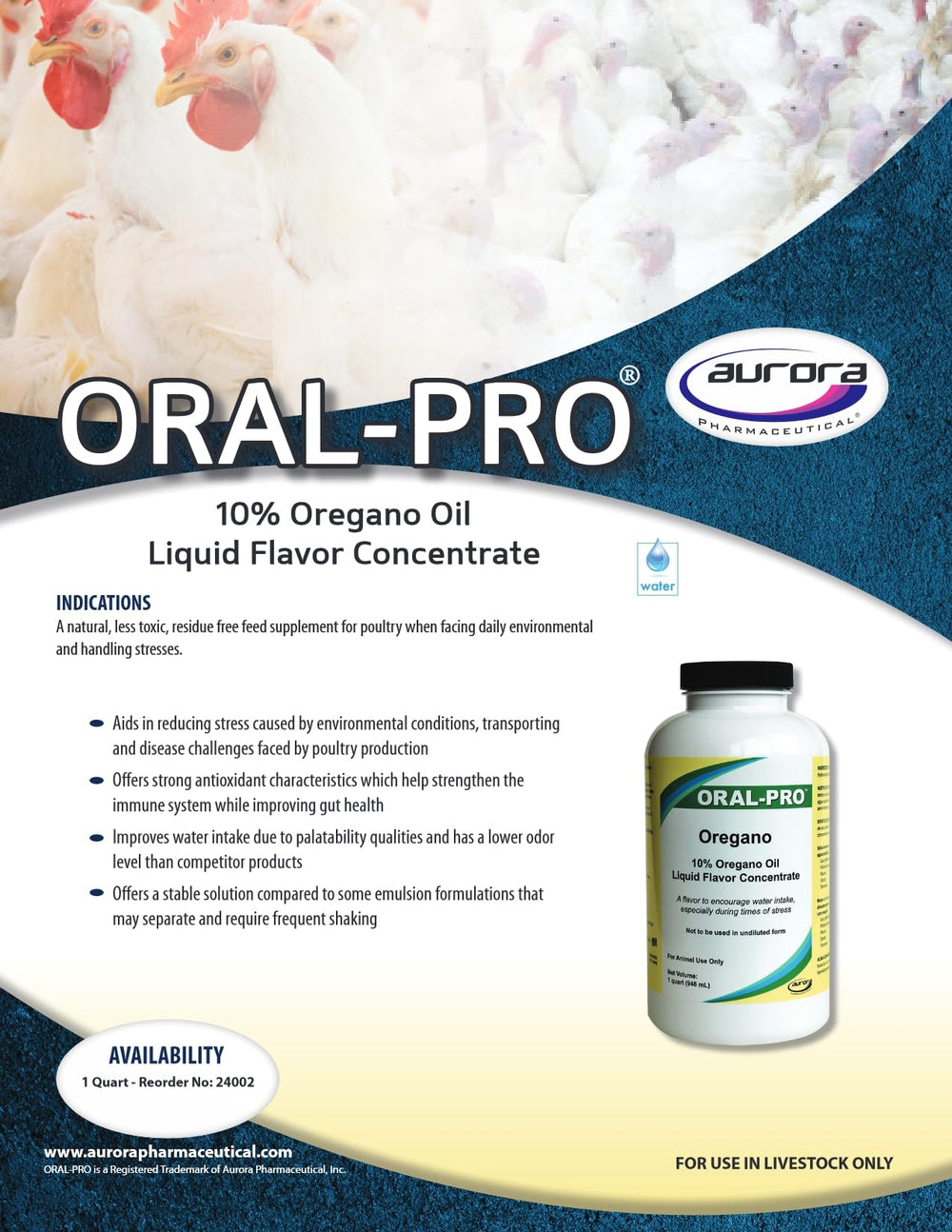 Pouring Aurora oregano oil liquid concentrate to flavor beverages.